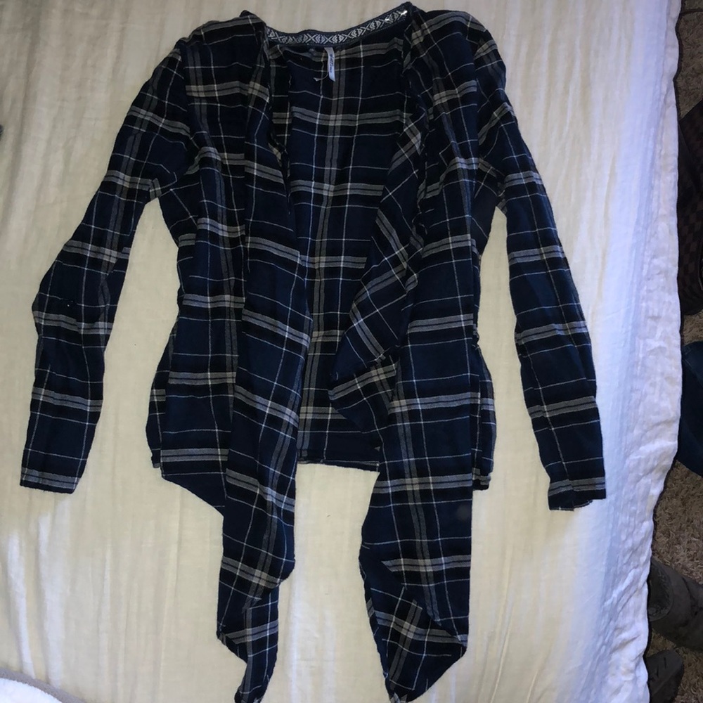 Flannel cardigan